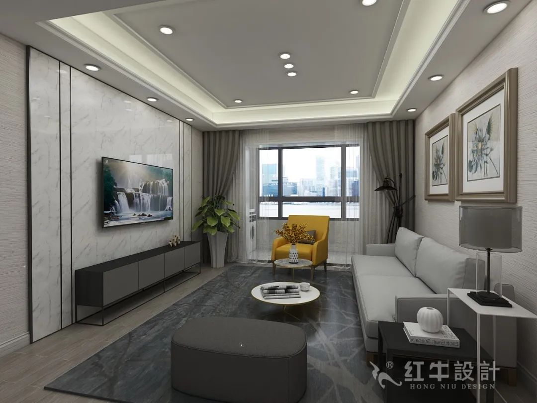 115㎡--保利國際社區戶型解析（xī）03效果圖欣賞_客廳