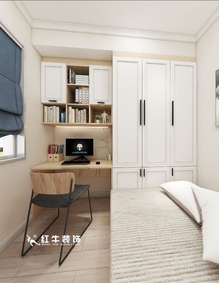 顧娟_金（jīn）地都會意境118㎡現（xiàn）代風格--弧（hú）形沙發（fā）設計（jì），獨特有創意！10書房設計+