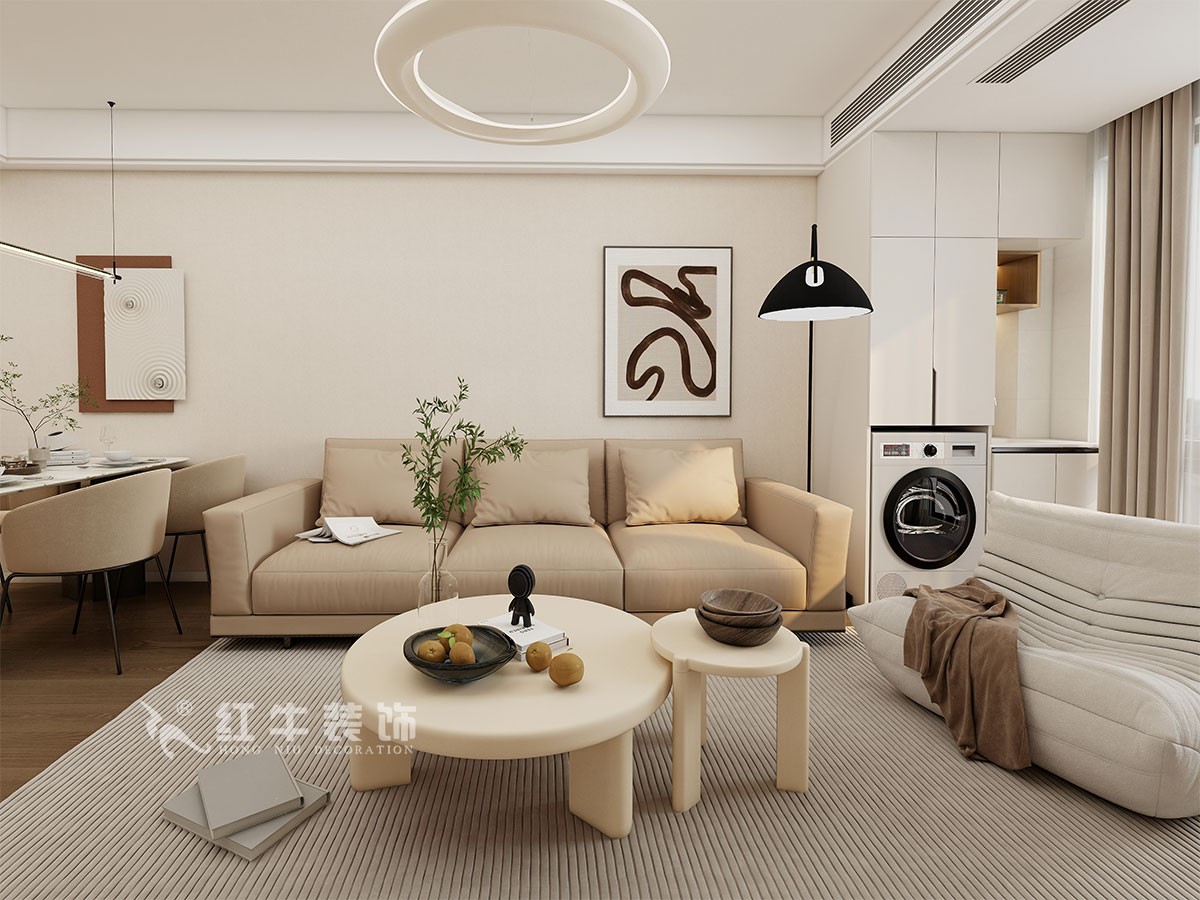 南京93㎡現代簡（jiǎn）約（yuē）風裝修，臥室弧形陽台，舒適愜意